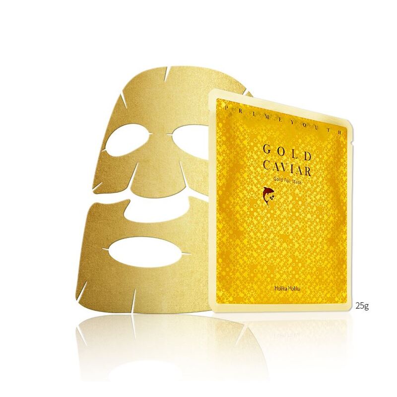 Holika Holika Prime Youth Gold Caviar Gold Foil Mask – veido kaukė